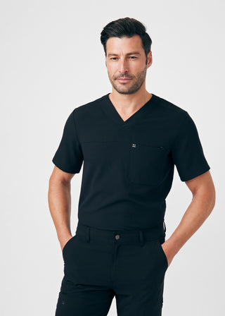 Black CRFT 2-Pocket V-Neck Top Scrubs