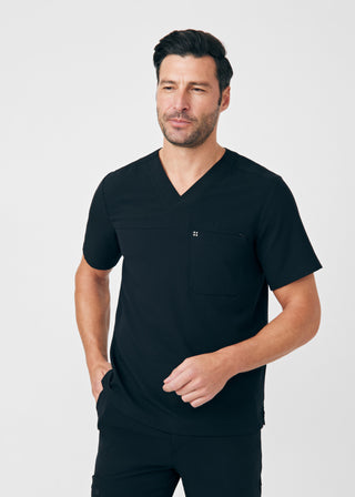Black CRFT 2-Pocket V-Neck Top Scrubs