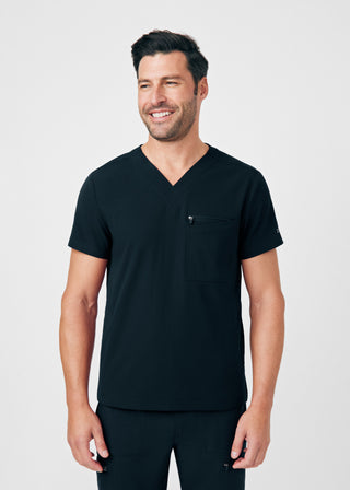 Black CRFT 4-Pocket V-Neck Top Scrubs