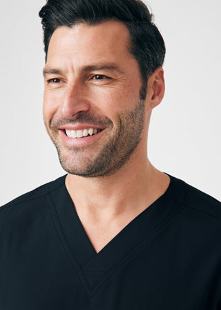 Black CRFT 4-Pocket V-Neck Top Scrubs