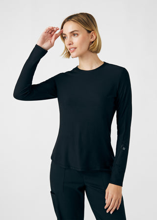Black VIBE 1-Pocket Long-Sleeve Tee Scrubs