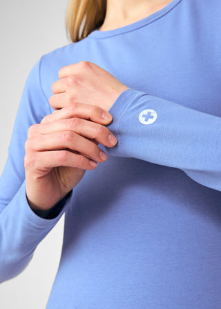 Ceil Blue Long-Sleeve Tee Scrubs