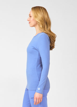 Ceil Blue Long-Sleeve Tee Scrubs