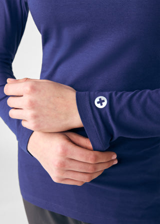 Navy Long-Sleeve Tee Scrubs