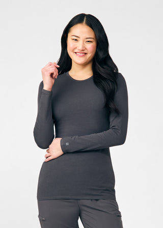 Pewter Long-Sleeve Tee Scrubs