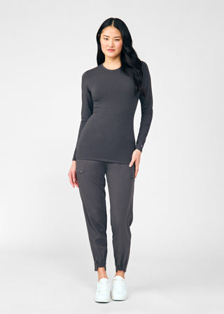 Pewter Long-Sleeve Tee Scrubs