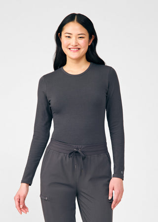 Pewter Long-Sleeve Tee Scrubs