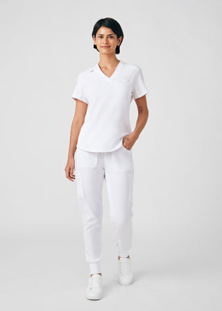 White Forward Jogger Pants Scrubs