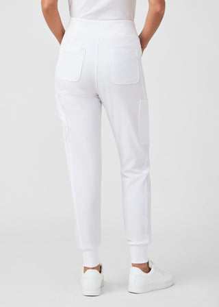 White Forward Jogger Pants Scrubs