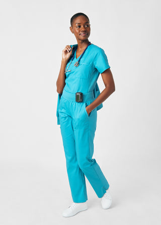 Teal ProFlex Cargo Pants Scrubs