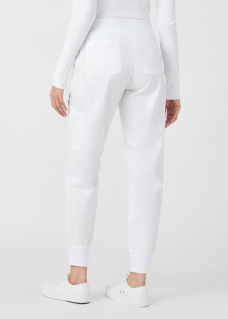 White ProFlex Jogger Pants Scrubs