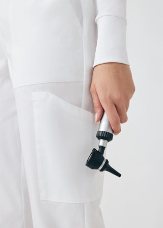 White ProFlex Jogger Pants Scrubs