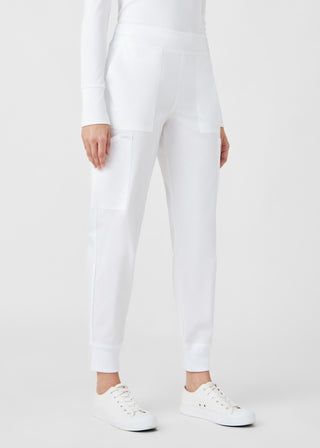 White ProFlex Jogger Pants Scrubs
