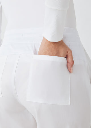 White ProFlex Jogger Pants Scrubs