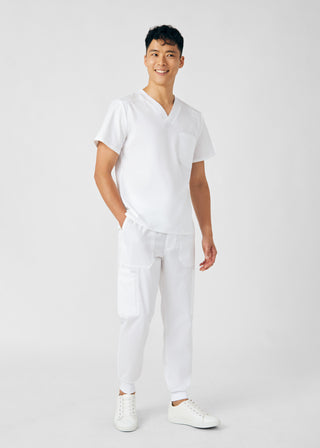 White ProFlex Jogger Pants Scrubs