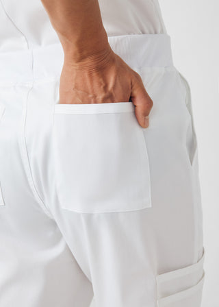 White ProFlex Jogger Pants Scrubs