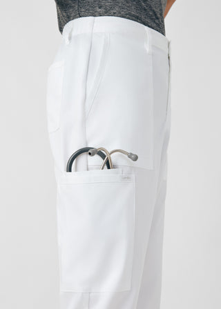 White ProFlex Cargo Pants Scrubs