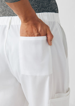 White ProFlex Cargo Pants Scrubs