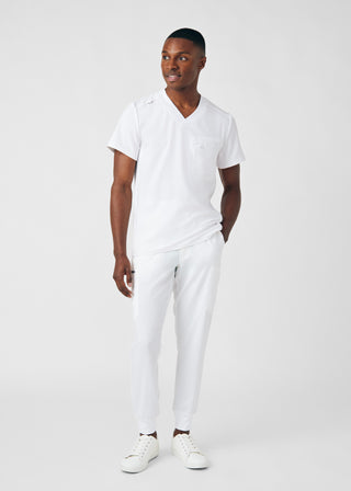 White Forward Jogger Pants Scrubs