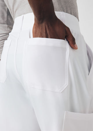 White Forward Cargo Pants Scrubs