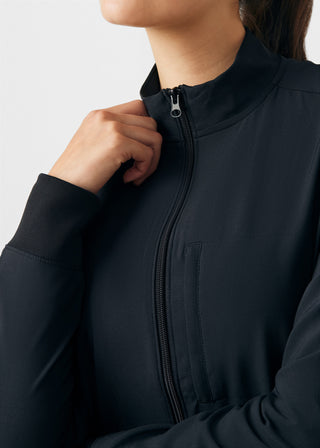 Black Forward 3-Pocket Jacket Scrubs