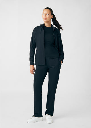 Black Forward 3-Pocket Jacket Scrubs