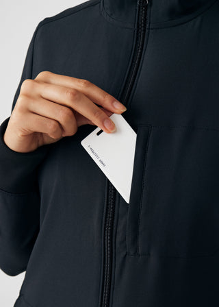 Black Forward 3-Pocket Jacket Scrubs
