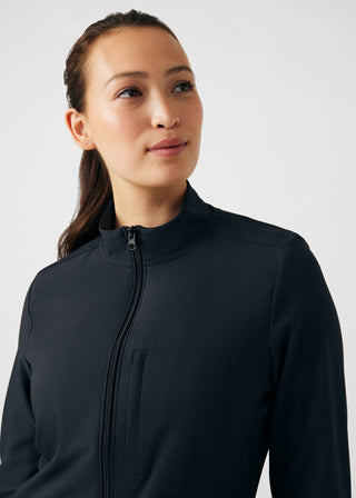 Black Forward 3-Pocket Jacket Scrubs