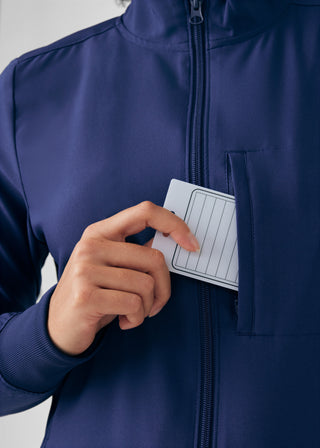 Navy Forward 3-Pocket Jacket Scrubs