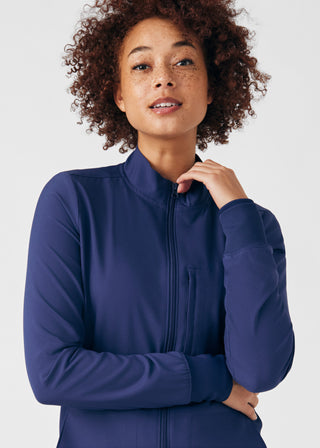 Navy Forward 3-Pocket Jacket Scrubs