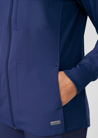 Navy Forward 3-Pocket Jacket Scrubs