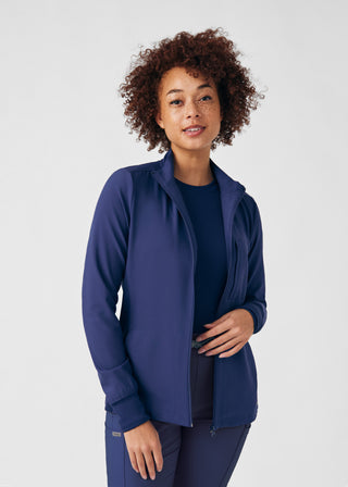 Navy Forward 3-Pocket Jacket Scrubs