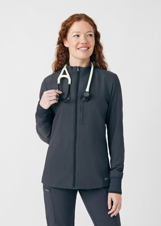 Pewter Forward 3-Pocket Jacket Scrubs