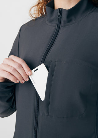 Pewter Forward 3-Pocket Jacket Scrubs