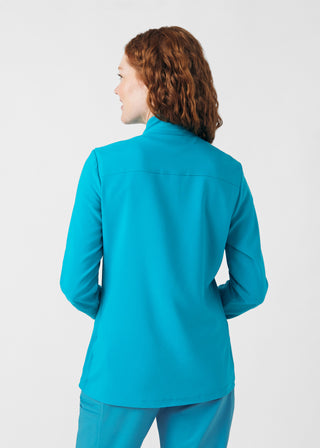 Teal Forward 3-Pocket Jacket Scrubs