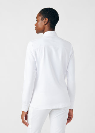 White Forward 3-Pocket Jacket Scrubs