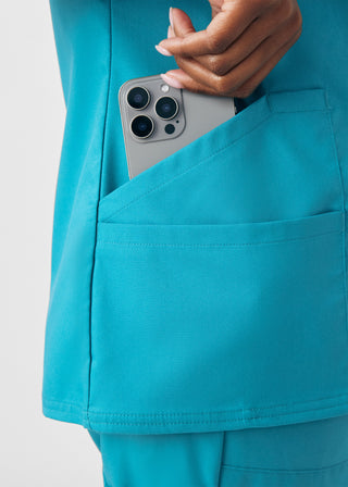 Teal ProFlex 3-Pocket Jacket Scrubs