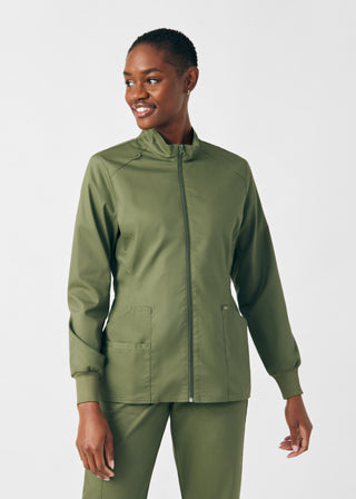Olive Moss ProFlex 3-Pocket Jacket Scrubs