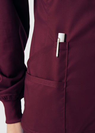Wine ProFlex 3-Pocket Jacket Scrubs