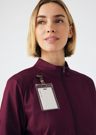 Wine ProFlex 3-Pocket Jacket Scrubs