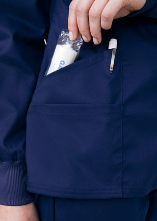 True Navy ProFlex 3-Pocket Jacket Scrubs
