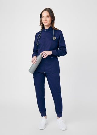 True Navy ProFlex 3-Pocket Jacket Scrubs
