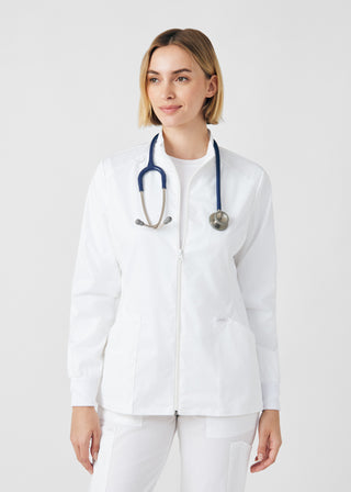 White ProFlex 3-Pocket Jacket Scrubs