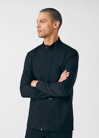 Black ProFlex 4-Pocket Jacket Scrubs