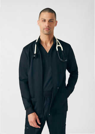 Black ProFlex 4-Pocket Jacket Scrubs