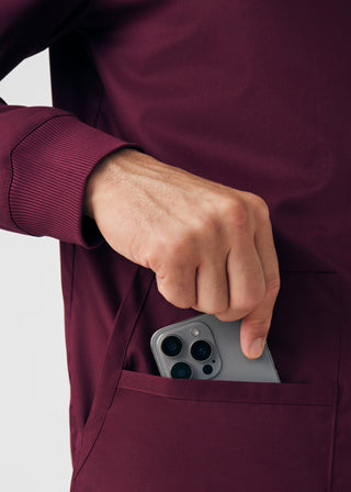 Wine ProFlex 4-Pocket Jacket Scrubs
