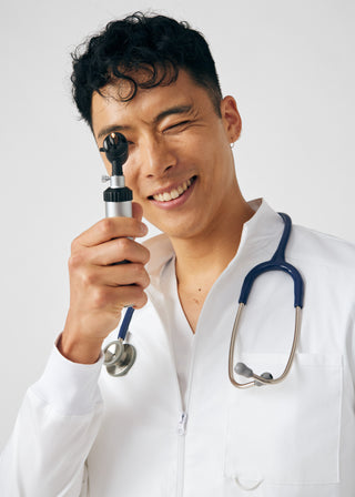 White ProFlex 4-Pocket Jacket Scrubs