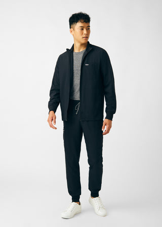 Black Forward 3-Pocket Jacket Scrubs