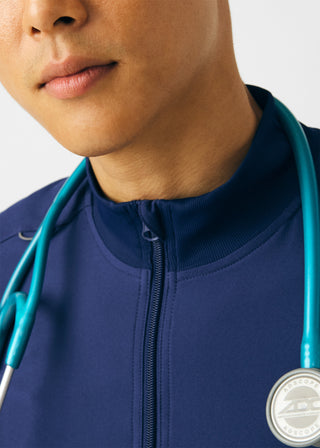 Navy Forward 3-Pocket Jacket Scrubs