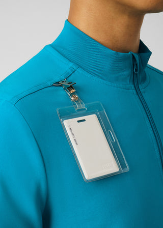 Teal Forward 3-Pocket Jacket Scrubs